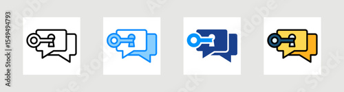 Secret Message Icon Collection Set Multiple Style