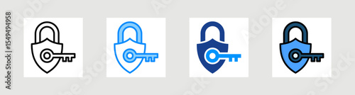 Private Key Icon Collection Set Multiple Style