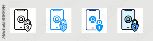 Private Account Icon Collection Set Multiple Style