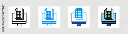 Spreadshee Icon Collection Set Multiple Style