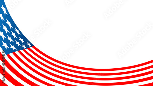 American flag waving patriotic banner background for independence day design