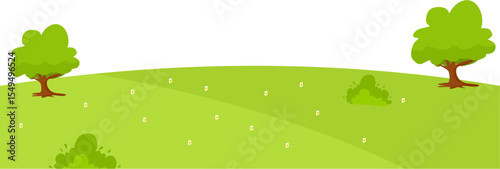 green field garden with green yard background