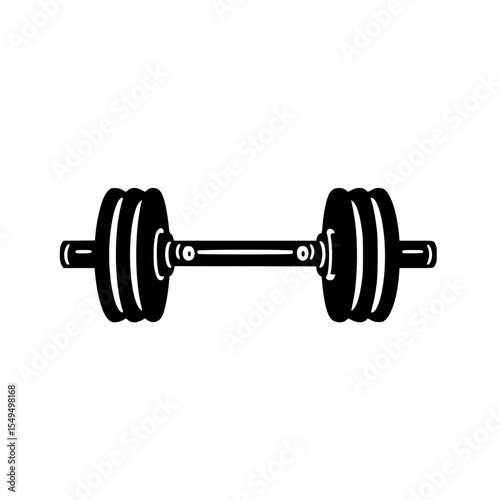 Set of black dumbbells designed for weight training and fitness activities