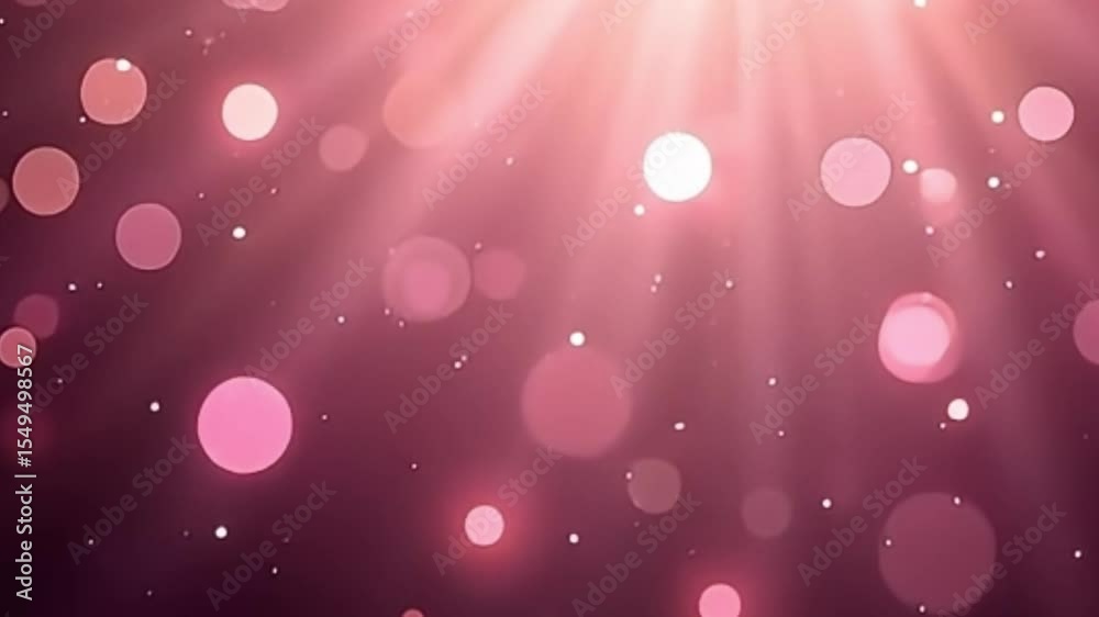 Elegant dreamy pink bokeh particle background seamless 4K loop animation

