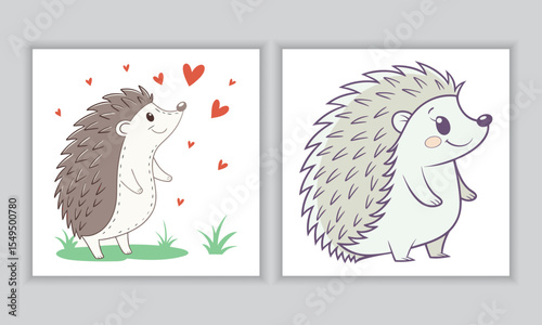 
Hedgehog icon vector isolated illustration
