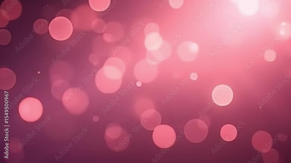 Floating soft light particles in bokeh effect looped animation for design


