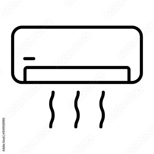 
Illustration showing a simple air conditioner icon on a white background