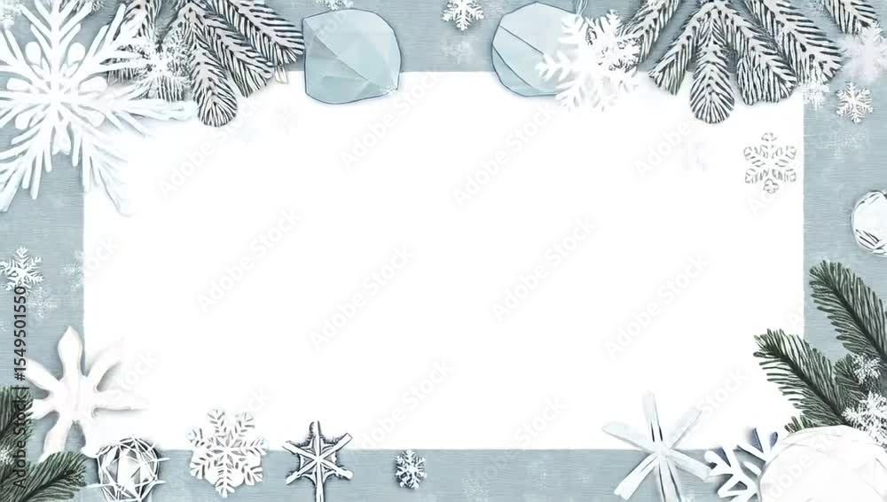versatile winter christmas animated card background template ai generative