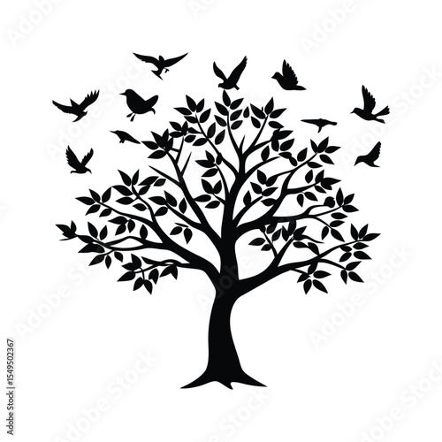tree silhouette vector