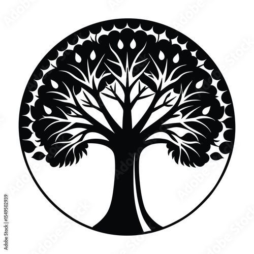 vector tree silhouette