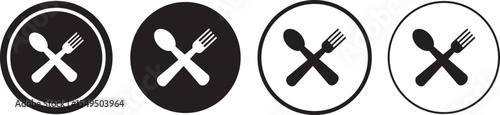 Stencil cutlery fork spoon knife plate icon.Canteen or Restaurant vactor.Plate symbol.Canteen icon Flat sign Canteen or Restaurant Sign Outline vactor,