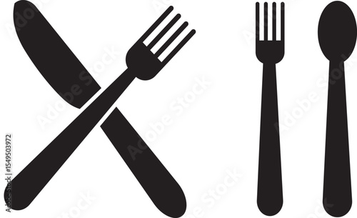 Stencil cutlery fork spoon knife plate icon.Canteen or Restaurant vactor.Plate symbol.Canteen icon Flat sign Canteen or Restaurant Sign Outline vactor,