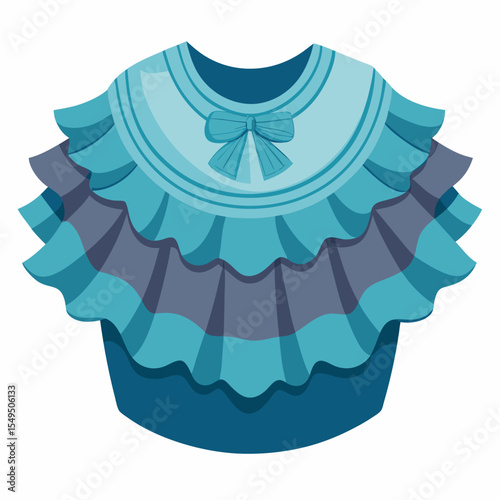 Stylish Ruffle Blouse Vector