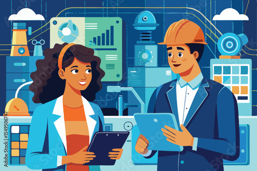Doctors and nurses professionally communicate with patients using digital technology in a hospital office