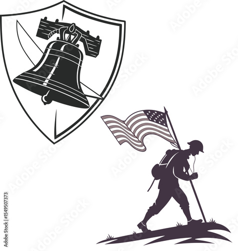 vector illustration of a soldier