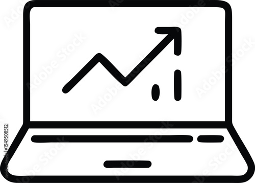 Laptop computer icon with shopping cart and a red clock, symbolizing time-sensitive online business or delivery deadlines
