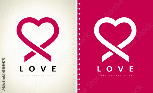 Heart logo vector. Love design