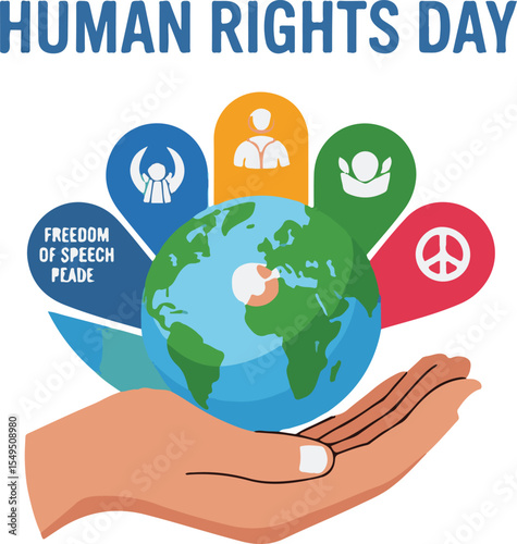 HUMAN RIGHTS DAY VECTOR DESIGN PNG