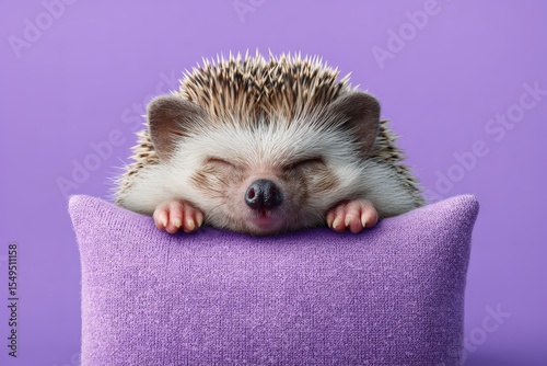 Domestic Hedgehog with Snout and Whiskers in Natural Habitat