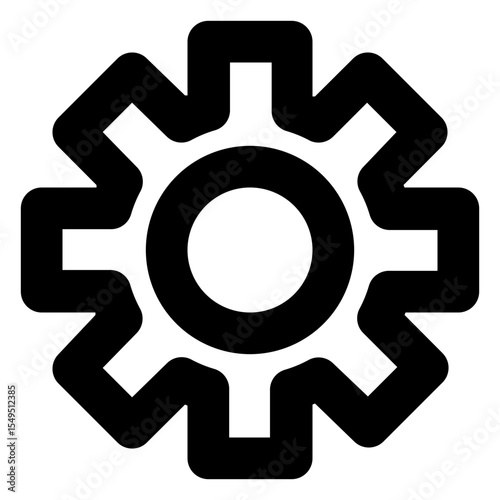 Gear icon with transparent background