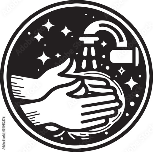 Hand wash icon vector. Clean hands icon vector. Sign and symbols on trendy design vector illustration