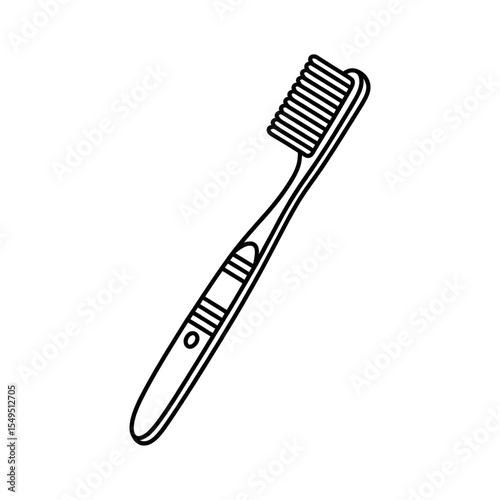 toothbrush on a white background coloring page art