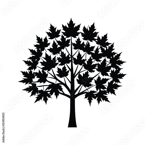 vector tree silhouette