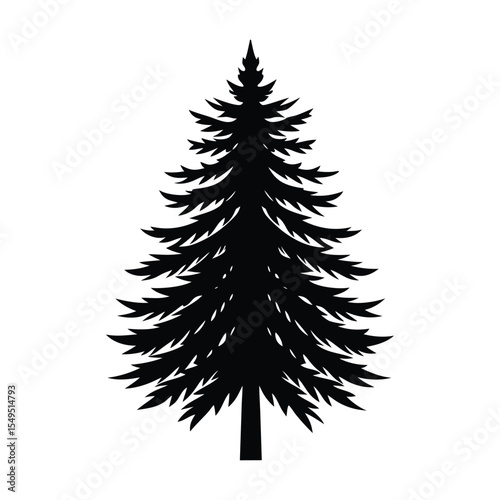 christmas tree isolated on white
