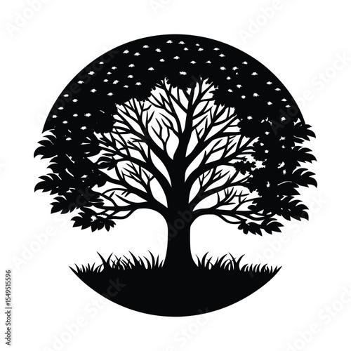 tree silhouette vector