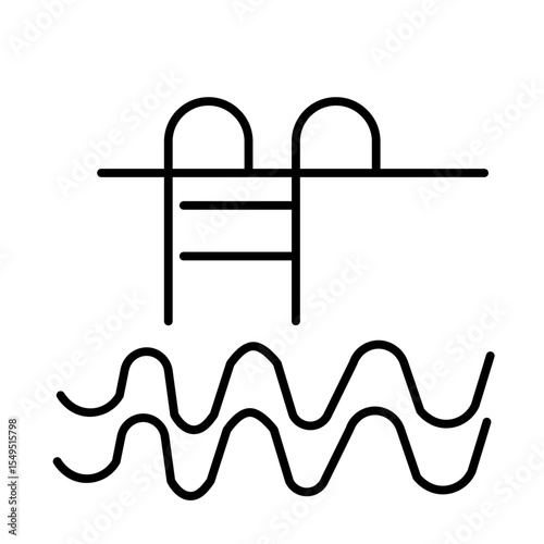 Swimming pool icon vector 