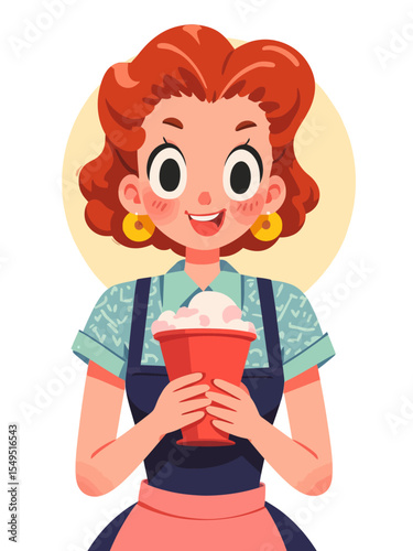  Beautiful 50s diner waitress