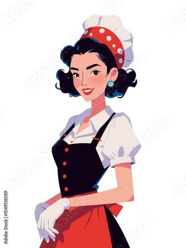  Beautiful 50s diner waitress