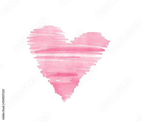 heart drawing doodling watercolor icon