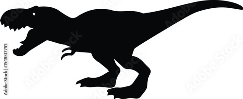 Tyrannosaurus rex silhouette isolated on transparent background
