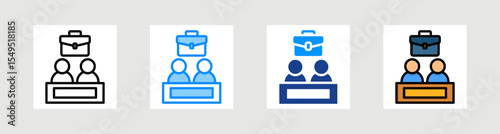 Job Fair Icon Collection Set Multiple Style