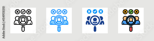 Employee Selection Icon Collection Set Multiple Style