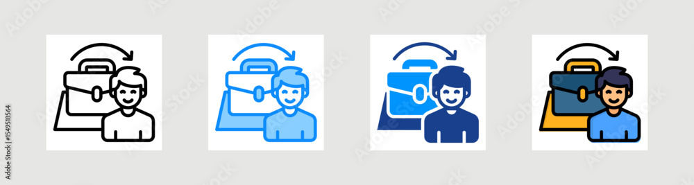 Obraz premium Job Creation Icon Collection Set Multiple Style