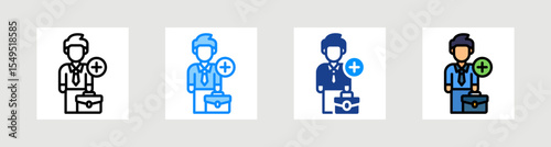 New Employee Icon Collection Set Multiple Style