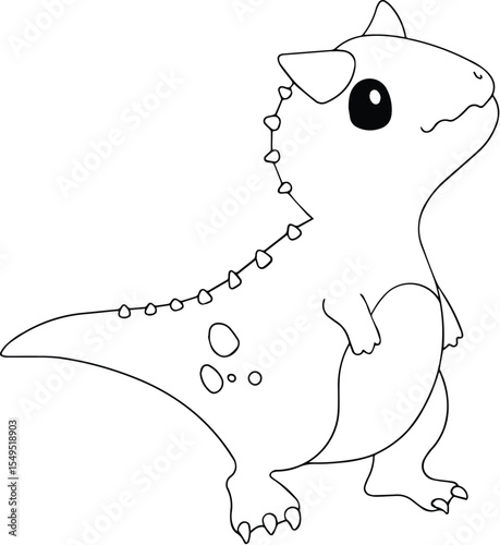 Cartoon carnotaurus dinosaur isolated on transparent background
