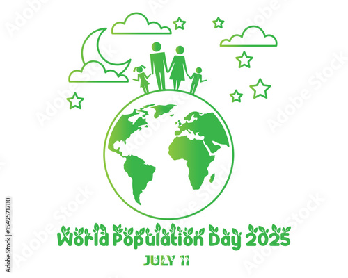 world population day 2025 july 11 vector
