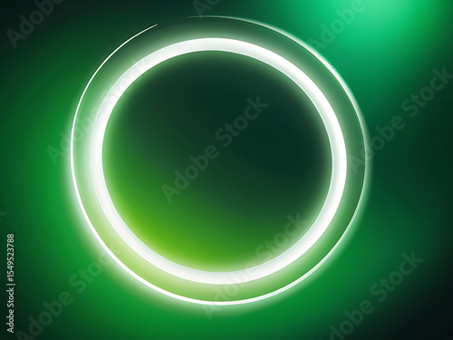 Vibrant green abstract background with glowing circular shapes, soft gradients, smooth texture, and modern vector design perfect for templates or digital art projects | AI