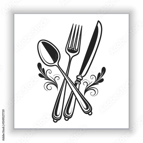 Black restaurant icons