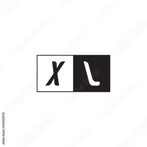 XL Alphabet Unique Simple Bold Initial Alphabet Vector Monogram Logo Design