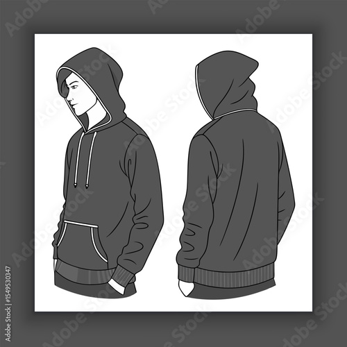 Black sweater apparel shoot with design space