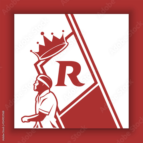 Letter k u logo design vector