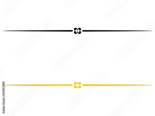 Elegant line divider with central ornament