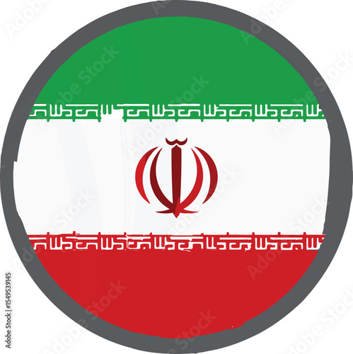 iran flag button