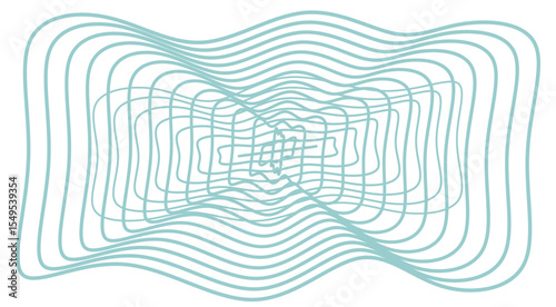 Minimalist abstract background with concentric distorted lines creating an optical illusion of fluid motion and vibration