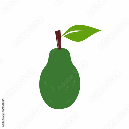 Avocado isolated on white