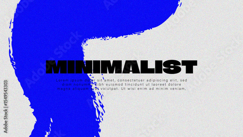 Minimal Abstract Shapes Background with Modern Geometric Composition and Grain Texture